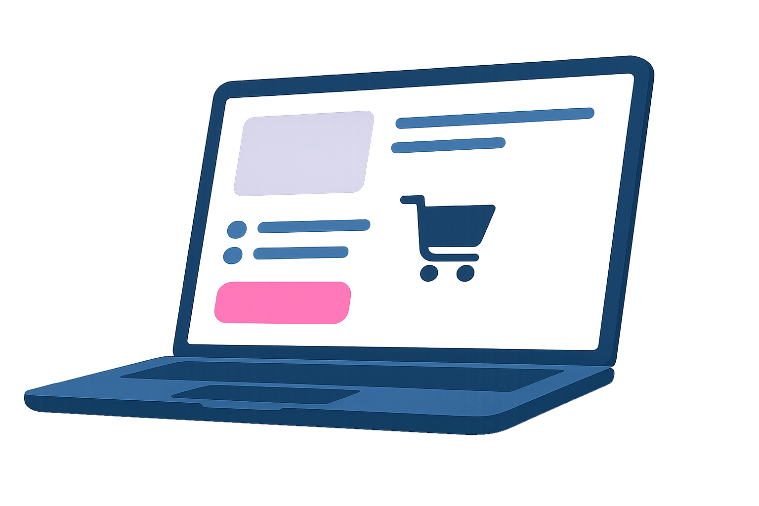 Maquette d’interface avec panier